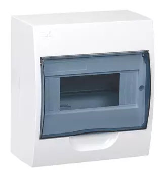 Щит распределительный IEK MKP12-N-08-40-20 ЩРН-П-8 для установки модульных устройств навесной 184мм 97мм 200мм 660B 8мод. пластик IP41 белый (упак.:1шт)
