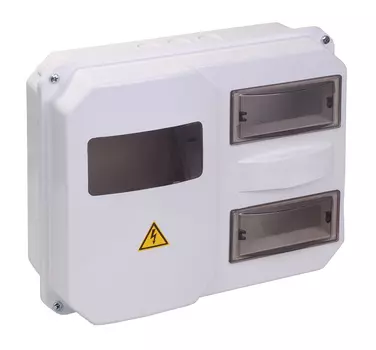 Щит распределительный IEK MSP112-1-55 ЩУРн-П 1/12 IP55 для установки счетчика навесной 322мм 109мм 270мм 400B 12мод. пластик IP55 белый с возможностью установки счетчика (упак.:1шт)