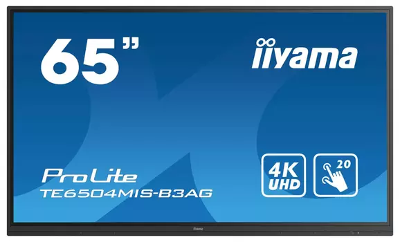 Широкоформатный дисплей (LFD) 65" 65" iiWare9, 20-Points PureTouch-IR Screen, 3840x2160, 4K UHD IPS panel, Full Metal Housing, Fan-less, Speakers