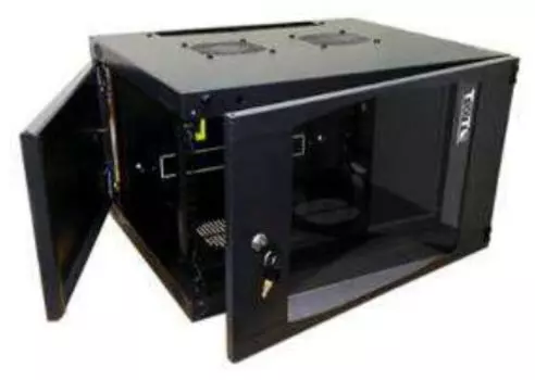 Шкаф коммутационный Lanmaster Next TWT-CBWNG-15U-6X4-BK 15U 550x450мм пер.дв.стекл 60кг черный