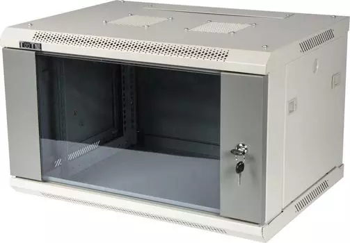 Шкаф коммутационный Lanmaster TWT-CBWPG-9U-6X6-GY 9U 600x600мм пер.дв.стекл 60кг серый