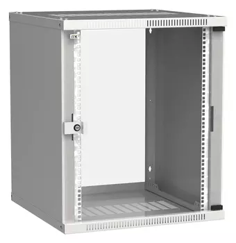 Шкаф монтажный ITK LINEA WE (LWE3-15U66-GF) 15U 600x600мм пер.дв.стекл 50кг серый 550мм 200град. 715мм IP20