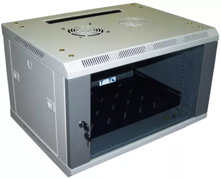 Шкаф настенный 2, 18U 600x450, стеклянная дверь (TWT-CBW2-18U-6x4)