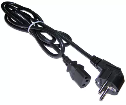 Шнур питания C13-Schuko, 3х0.75, 220В, 10А, черный, 0.5 метра (LAN-PP13/SH-0.5-BK)