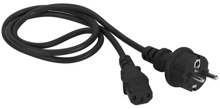 Шнур питания C13-Schuko прямая, 3х0.75, 220В, 10А, черный, 7 метров (LAN-PP13/SH-7.0-BK)