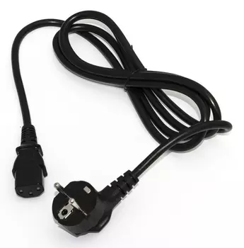 Шнур питания Hyperline PWC-IEC13-SHM-3.0-BK C13-Schuko проводник.:3x1.0мм2 3м 250В 10А (упак.:1шт) черный