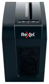 Шредер Rexel SECURE X6-SL EU черный (секр.P-4)/фрагменты/6лист./10лтр./скрепки/скобы