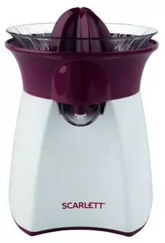 Соковыжималка цитрусовая Scarlett SC-JE50C07 25Вт белый/красный