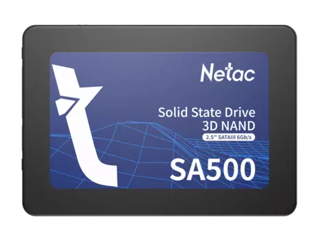 Ssd накопитель Netac SSD SA500 2.5 SATAIII 3D NAND 120GB, R/W up to 500/400MB/s, 3y wty (NT01SA500-120-S3X)
