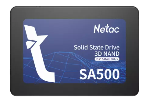 Ssd накопитель Netac SSD SA500 2.5 SATAIII 3D NAND 128GB, R/W up to 500/400MB/s, 3y wty (NT01SA500-128-S3X)