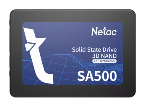 Ssd накопитель Netac SSD SA500 2.5 SATAIII 3D NAND 480GB, R/W up to 520/450MB/s, 3y wty (NT01SA500-480-S3X)