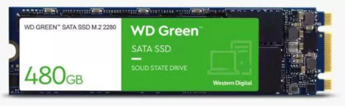 SSD жесткий диск M.2 2280 480GB GREEN WDS480G3G0B WDC
