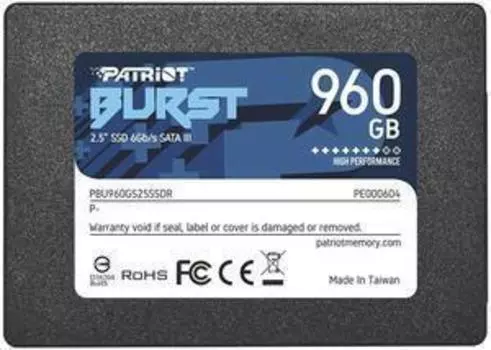 SSD жесткий диск SATA2.5" 960GB BURST E PBE960GS25SSDR PATRIOT