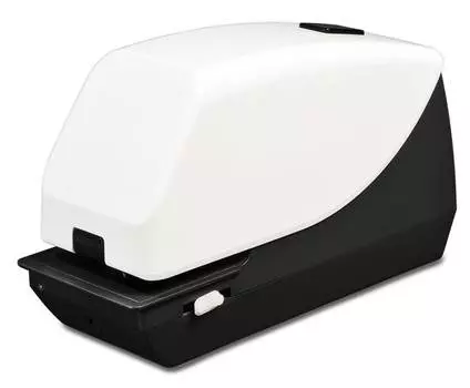 Степлер электрический Kw-Trio 5014 Flat Clinch 23/10 (80листов) плоский подгиб скобы белый/черный металл/пластик