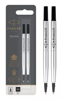 Стержень роллер Parker Quink RB Z01 (CW1950325) M 0.7мм черные чернила блистер (2шт)