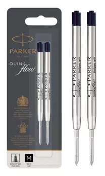 Стержень шариковый Parker QuinkFlow Z08 (CW1950372) M 1мм черные чернила блистер (2шт)