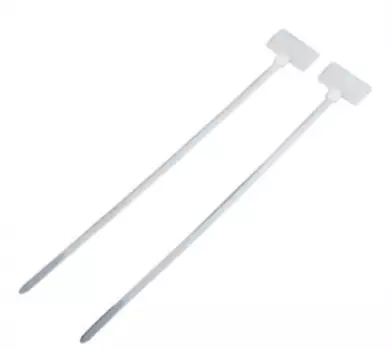 Стяжка пластиковая нейлоновая с площадкой для маркировки 3,6х205мм, белая, 100шт (TWT-CVM-205)