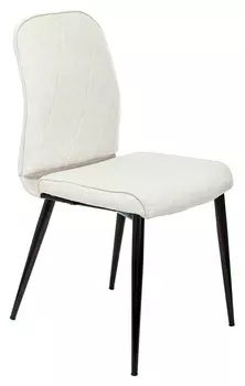 Стул для кухни Бюрократ KF-3 молочный Velvet 20 металл черный на ножках (KF-3/VELV20)