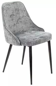 Стул для кухни Бюрократ KF-5 серый Light 19 металл черный на ножках (KF-5/LT19)