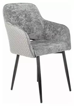 Стул для кухни Бюрократ KF-7 серый Light 19 антик металл черный на ножках (KF-7/LT19/TWIST)