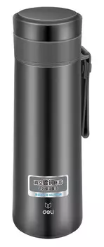 Термос Deli 6143 0.480л. темно-серый