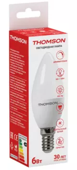 THOMSON LED CANDLE 6W 500Lm E14 4000K DIMMABLE