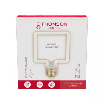 THOMSON LED FILAMENT DECO SQUARE 4W 400Lm E27 2700K Frosted