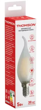 THOMSON LED FILAMENT TAIL CANDLE 5W 515Lm E14 4500K FROSTED