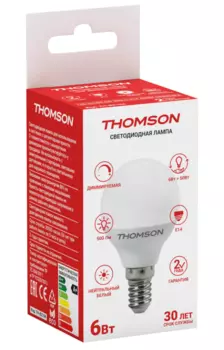 THOMSON LED GLOBE 6W 500Lm E14 4000K DIMMABLE