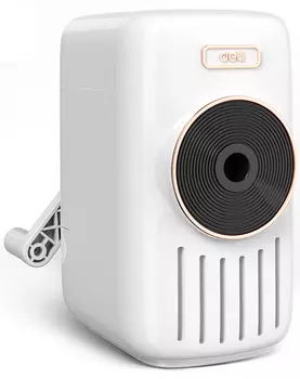 Точилка для карандашей механическая Deli 71165A/white 1 отверстие пластик белый