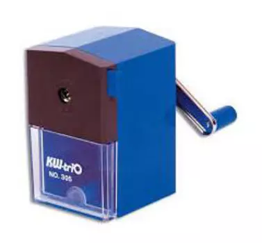 Точилка для карандашей механическая Kw-Trio 305Ablu 1 отверстие пластик синий