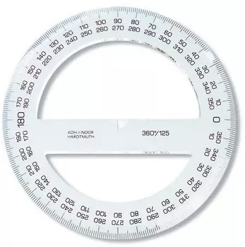 Транспортир Koh-I-Noor 746328 074632800000 пластик прозрачный пластиковый пакет с европодв.