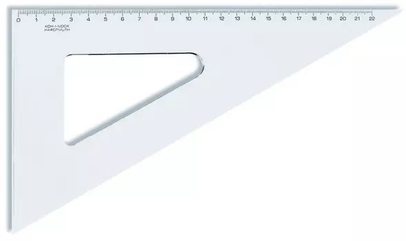 Треугольник Koh-I-Noor 744750 074475000000 пластик прозрачный 60градус. 60градус. пластиковый пакет с европодв.