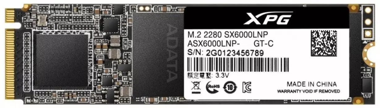 Твердотельный накопитель ADATA XPG SX6000 Lite ASX6000LNP-128GT-C