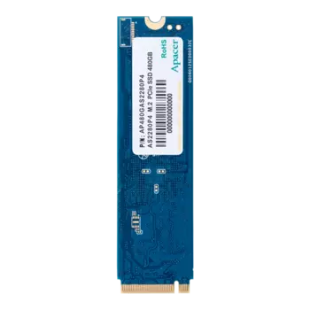 Твердотельный накопитель Apacer SSD AS2280P4 256Gb M.2 PCIe Gen3x4, R2100/W1300 Mb/s, MTBF 1.5M, 3D TLC, NVMe 1.3, Retail (AP256GAS2280P4-1) (AP256GAS2280P4-1)