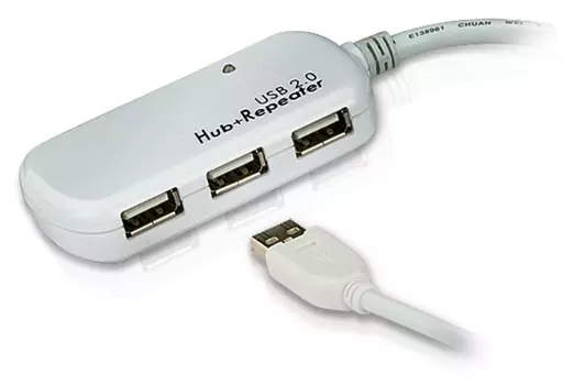 Удлинитель., 4 порта, USB 2.0, питание от шины, некаскадируемый 12 м ATEN UE2120H