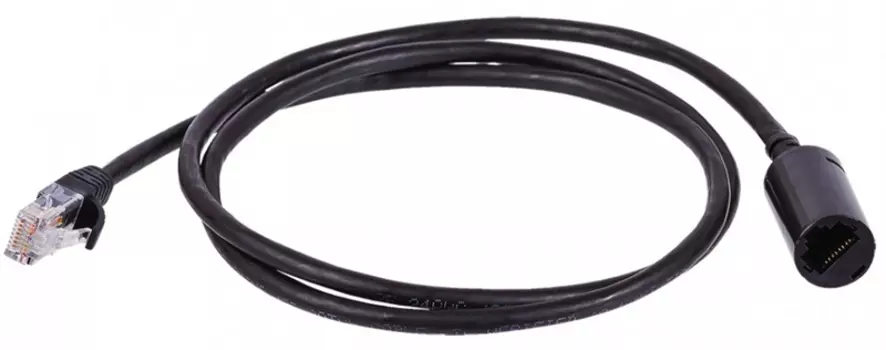 Удлинитель патч-корда UTP кат.5E, розетка RJ45 - вилка RJ-45, 2.0 м, черный (LAN-PCEXT/U5E-2.0-BK)