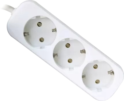 Удлинитель с заземлением Defender E330 3.0 м, 3 розетки (пакет) Defender E330 (3 м, 3 розетки) (99222)