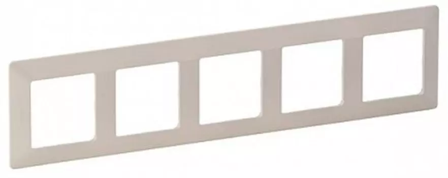Valena LIFE. Рамка "Слоновая кость". 5-постовая универсальная Legrand 754045