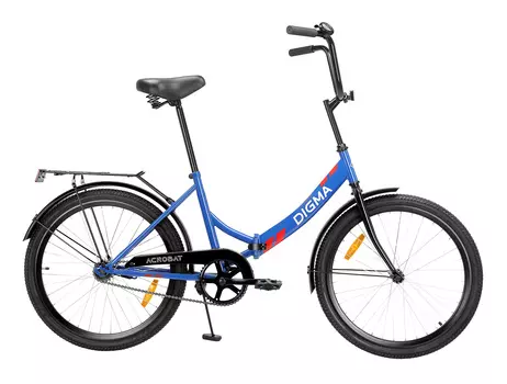 Велосипед Digma Acrobat складной рам.:16" кол.:24" синий 13.95кг (ACROBAT-24/16-ST-R-BL)