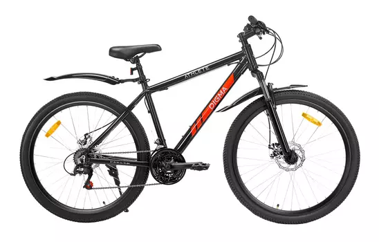 Велосипед Digma Athlete горный рам.:18" кол.:27.5" черный (ATHLETE-27.5/18-AL-S-BK)