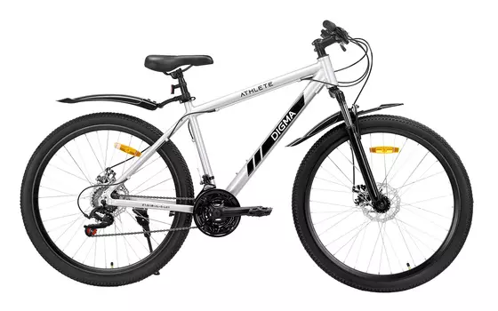 Велосипед Digma Athlete горный рам.:18" кол.:27.5" серый 15.64кг (ATHLETE-27.5/18-AL-S-LGY)