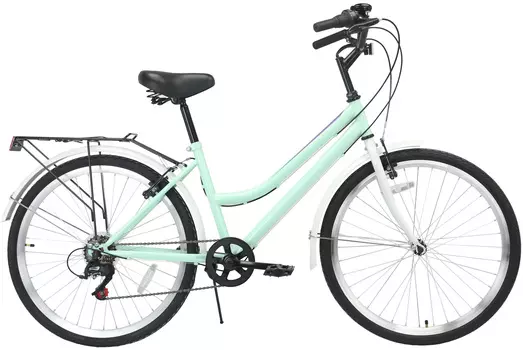 Велосипед Digma Megapolice городской рам.:16" кол.:26" зеленый 15.55кг (MEGAPOLICE-26/16-ST-R-LG)