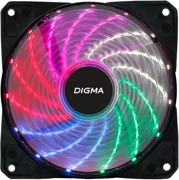 Вентилятор Digma DFAN-FRGB2 3-pin 4-pin(Molex)24dB 160gr LED Ret