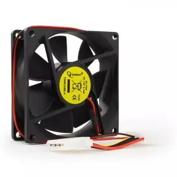 Вентилятор Gembird FANCASE-4 80x80x25, втулка, 4 pin Molex, провод 30 см