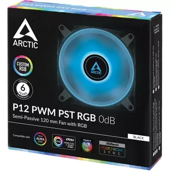 Вентилятор корпусной ARCTIC P12 PWM PST RGB 0dB (Black) - retail (ACFAN00186A) (703147)