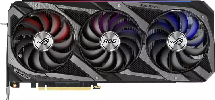 Видеокарта Asus PCI-E 4.0 ROG-STRIX-RTX3080-O10G-GAMING NVIDIA GeForce RTX 3080 10240Mb 320 GDDR6X 1440/19000/HDMIx2/DPx3/HDCP Ret
