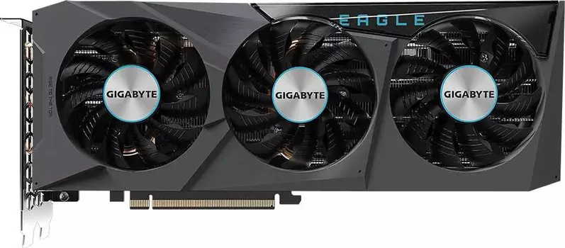 Видеокарта Gigabyte PCI-E 4.0 GV-N3070EAGLE OC-8GD 2.0 LHR NVIDIA GeForce RTX 3070 8192Mb 256 GDDR6 1770/14000/HDMIx2/DPx2/HDCP Ret