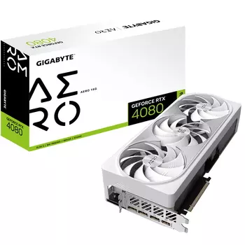 Видеокарта Gigabyte PCI-E 4.0 GV-N4080AERO-16GD NVIDIA GeForce RTX 4080 16384Mb 256 GDDR6X 2535/22400 HDMIx1 DPx3 HDCP Ret