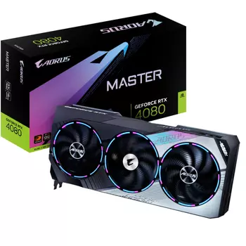 Видеокарта Gigabyte PCI-E 4.0 GV-N4080AORUS M-16GD NVIDIA GeForce RTX 4080 16384Mb 256 GDDR6X 2550/22400 HDMIx1 DPx3 HDCP Ret